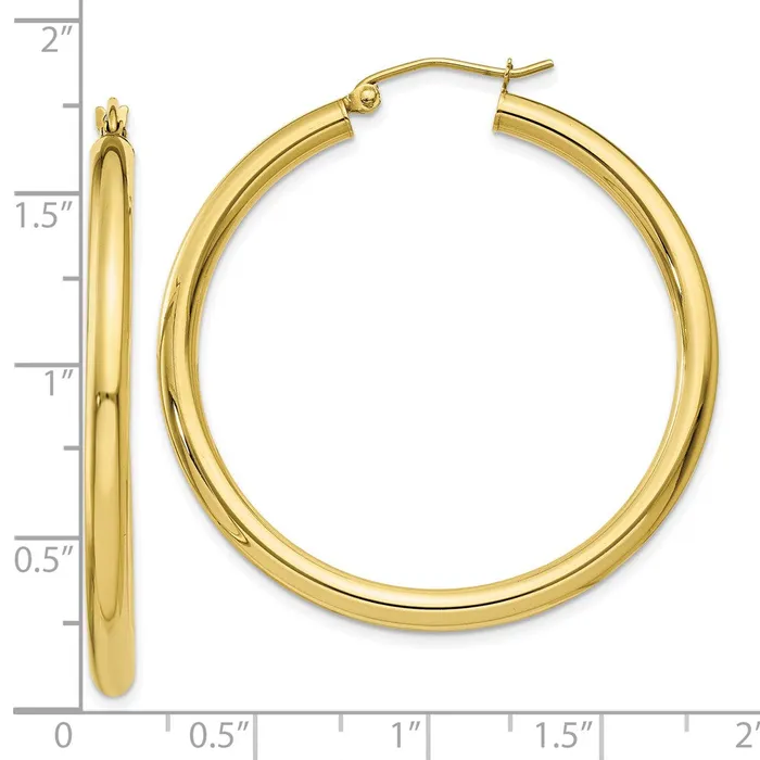 WB Choice Jewelry 10K Polished 3mm Tube Hoop EarringsWBC10T941 Earrings WB Choice Jewelry 10K Polished 3mm Tube Hoop EarringsWBC10T941 Earrings