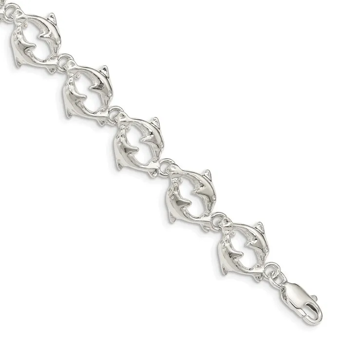 WB Choice Jewelry Bracelets Sterling Silver Dolphins BraceletWBCQG8527