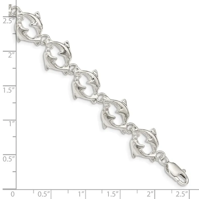 WB Choice Jewelry Bracelets Sterling Silver Dolphins BraceletWBCQG8527 WB Choice Jewelry Bracelets Sterling Silver Dolphins BraceletWBCQG8527