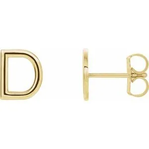 WB Choice Jewelry Earrings 14K Yellow Single Initial D Earring86800120PSTWBC WB Choice Jewelry Earrings 14K Yellow Single Initial D Earring86800120PSTWBC