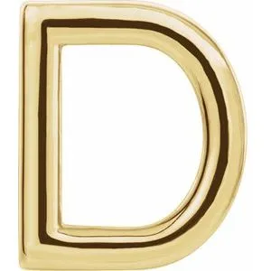 WB Choice Jewelry Earrings 14K Yellow Single Initial D Earring86800120PSTWBC WB Choice Jewelry Earrings 14K Yellow Single Initial D Earring86800120PSTWBC