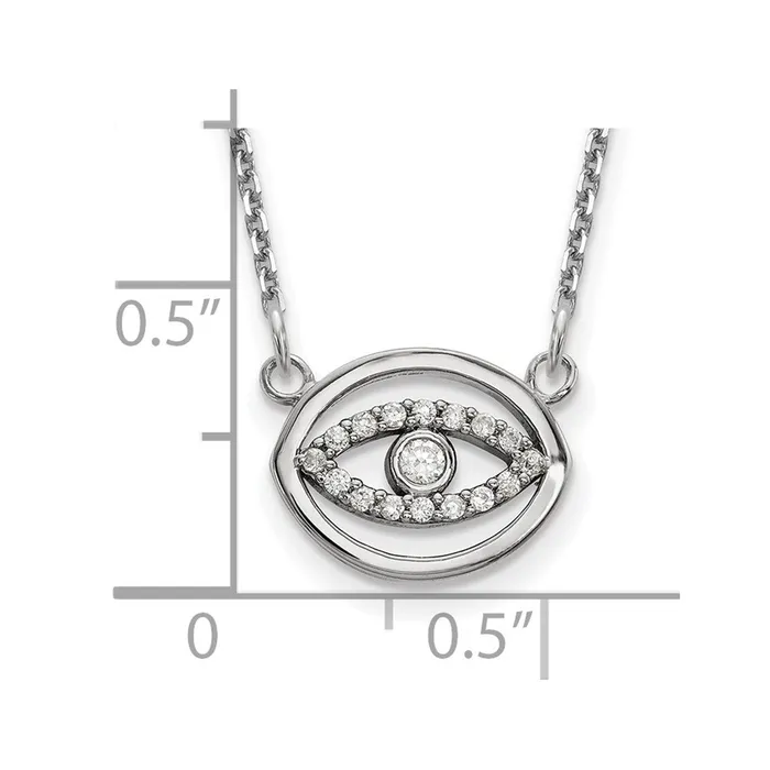 WB Choice Jewelry Necklaces 14k White Gold Small Necklace Diamond Gold Halo Evil EyeWBCXP5038WA WB Choice Jewelry Necklaces 14k White Gold Small Necklace Diamond Gold Halo Evil EyeWBCXP5038WA