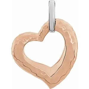 WB Choice Jewelry Rings 14K TwoTone 253x2084 mm Hammered Heart Pendant861141000PSTWBC WB Choice Jewelry Rings 14K TwoTone 253x2084 mm Hammered Heart Pendant861141000PSTWBC