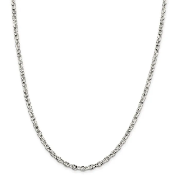 WB Choice Jewelry Sterling Silver 45mm Cable ChainWBCQCL12016 Necklaces