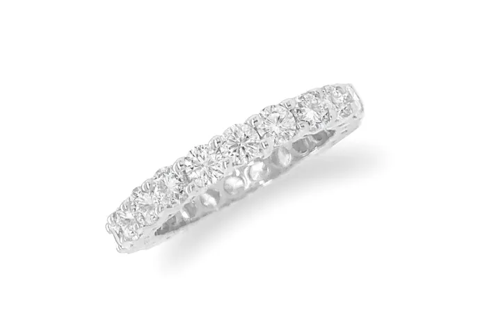 Albert Hern Rings Eternity Ring White Gold with 23 Diamonds 215 cts