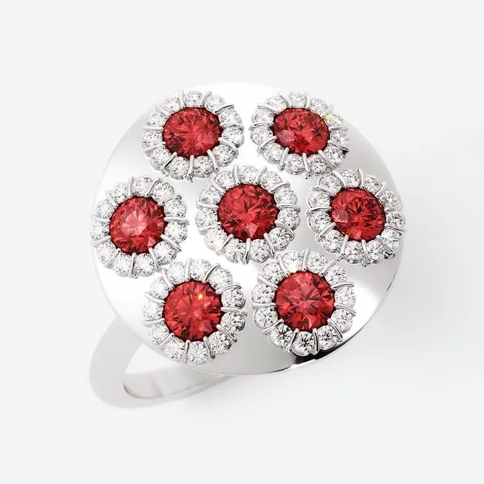 AlbrechtJewellery Rings Red Spinel and Diamond Daisy Ring 14K GoldSpinel Engagement RingDaisy Engagement Ring AlbrechtJewellery Rings Red Spinel and Diamond Daisy Ring 14K GoldSpinel Engagement RingDaisy Engagement Ring