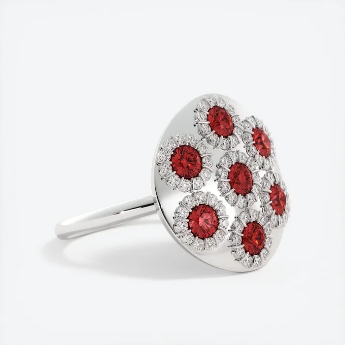 AlbrechtJewellery Rings Red Spinel and Diamond Daisy Ring 14K GoldSpinel Engagement RingDaisy Engagement Ring AlbrechtJewellery Rings Red Spinel and Diamond Daisy Ring 14K GoldSpinel Engagement RingDaisy Engagement Ring