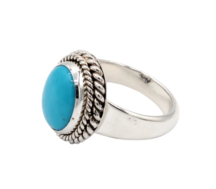 Artie Yellowhorse Oval Kingman Ring Rings Artie Yellowhorse Oval Kingman Ring Rings