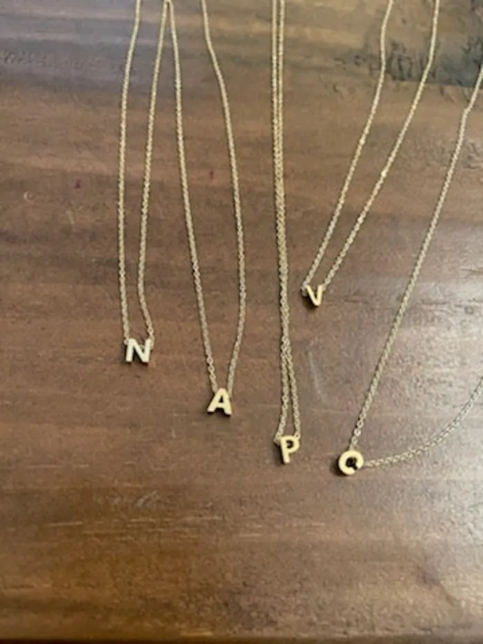 bubs sass Necklaces dainty initial necklace