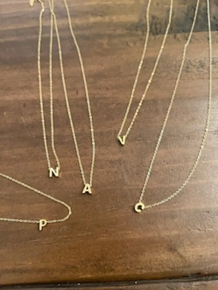 bubs sass Necklaces dainty initial necklace