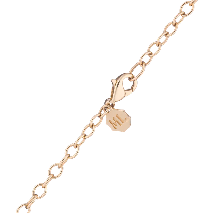 Charm Necklaces Marlo Laz Large PB Charm Montana Sapphire
