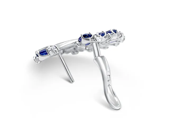Earrings Albert Hern Earrings 18kt Gold LookAtMe Sapphire Diamonds