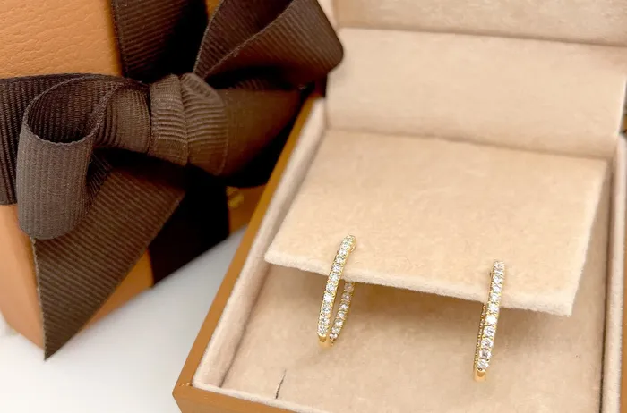 Earrings Earrings 18kt Gold Hoops Inside Out Diamonds Albert Hern Earrings Earrings 18kt Gold Hoops Inside Out Diamonds Albert Hern