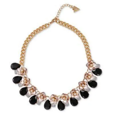 Guess Flower Inspired Black and White Necklace and Bracelet SET or Pieces Macys Necklaces Guess Flower Inspired Black and White Necklace and Bracelet SET or Pieces Macys Necklaces