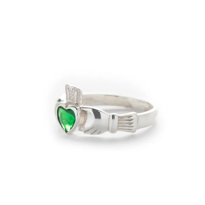 Killarney celtic jewelry Claddagh ring emerald May birthstone Rings