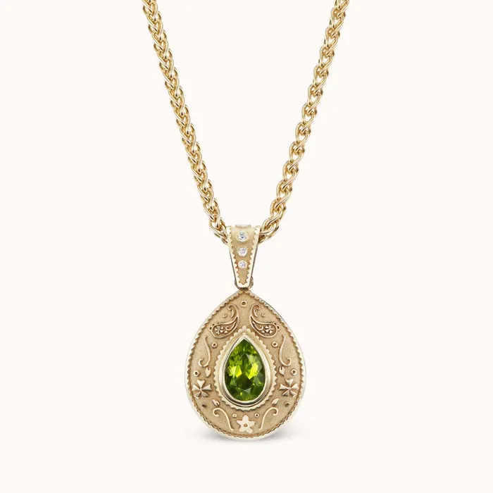 Marlo Laz Necklaces Southwestern Pear Charm Necklace