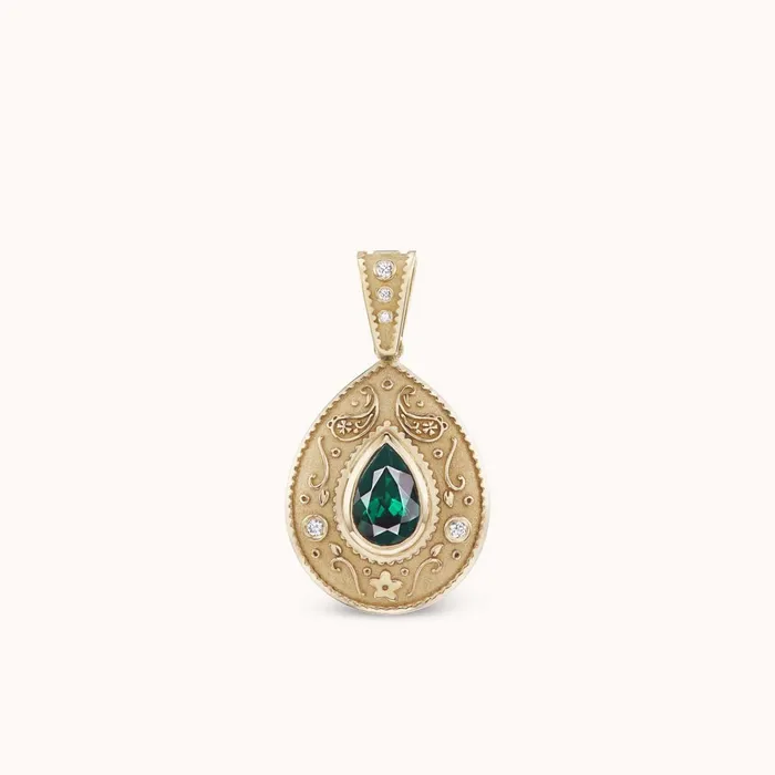 Marlo Laz Necklaces Southwestern Pear Charm Necklace