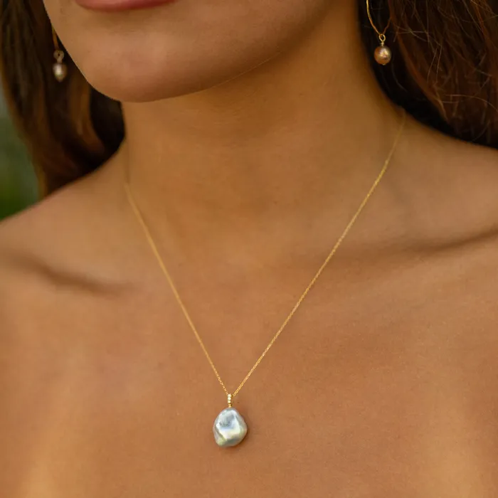 Necklaces misha hawaii Little Dipper Tahitian Keshi Pearl Necklace