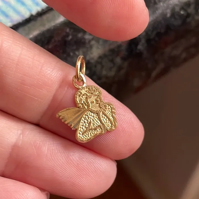 PreStyled Sets Love Vintage Paris Cherub Pendant 10k Gold Vintage