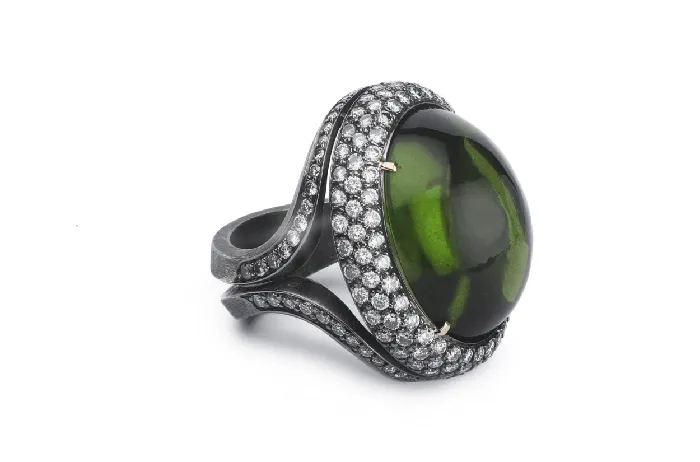 Rings Ring Black Rhodium Gem Quality Peridot Albert Hern