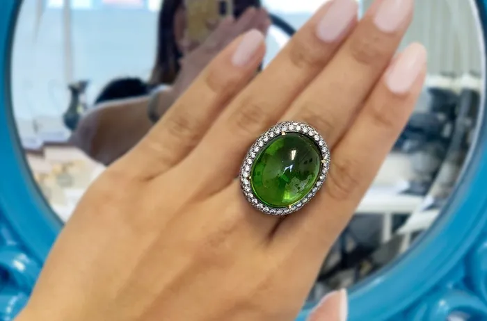 Rings Ring Black Rhodium Gem Quality Peridot Albert Hern