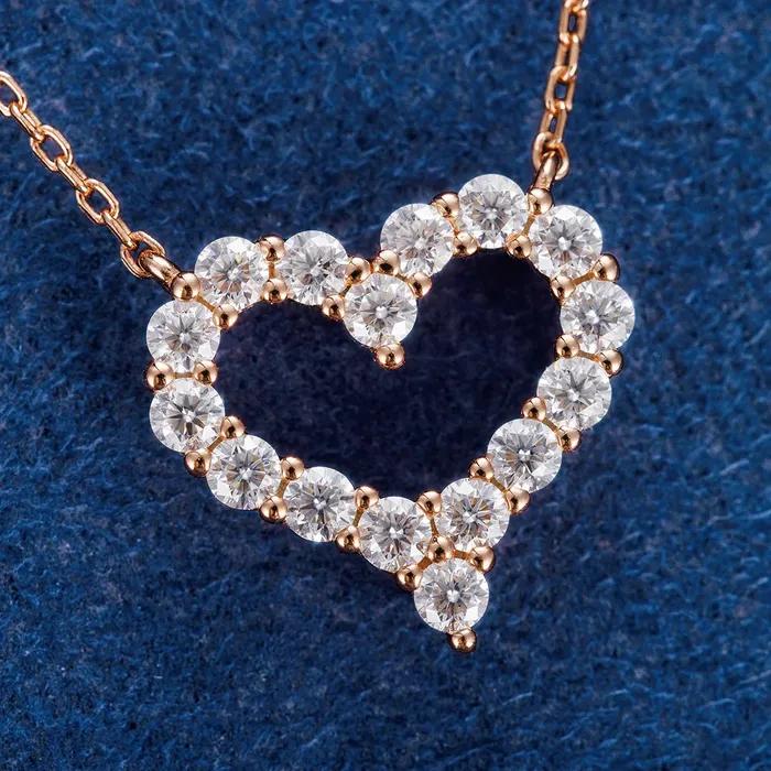 S925 Moissanite Love Heart Necklace icezeusshop Necklaces