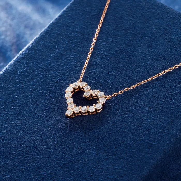 S925 Moissanite Love Heart Necklace icezeusshop Necklaces