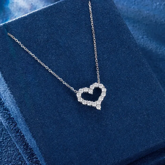 S925 Moissanite Love Heart Necklace icezeusshop Necklaces