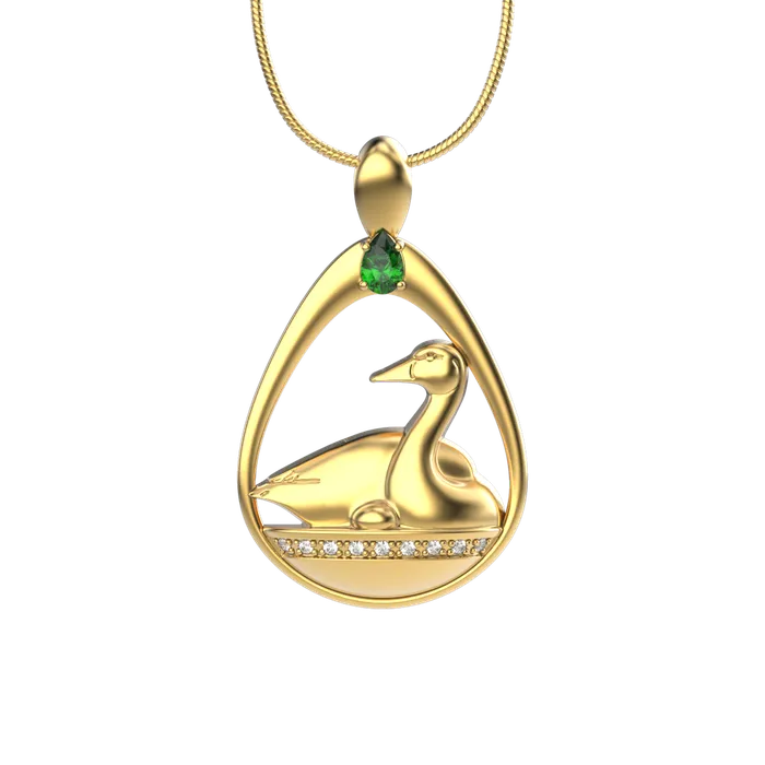 Tim Cherry Swan Egg Pendant GOLD PreStyled Sets
