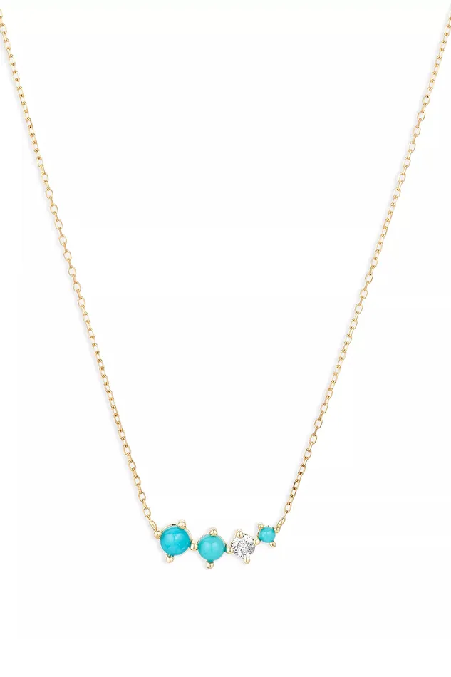 Turquoise Diamond Necklace Adina Reyter Necklaces