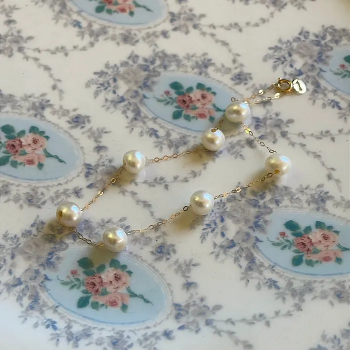 Vintage Paris Jewelry Bracelets Pearl Bracelet 18k Gold As Found Vintage