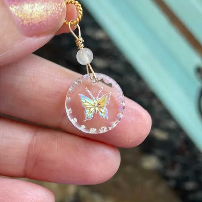 Vintage Paris Jewelry Necklaces Butterfly Intaglio Pendant Gold Filled Vintage Vintage Paris Jewelry Necklaces Butterfly Intaglio Pendant Gold Filled Vintage