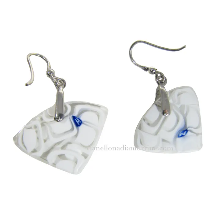 VN Murrine Earrings Murano glass fanshaped earrings Fantasy