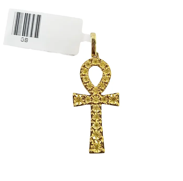 10K Yellow Gold Cross Pendent Real Yellow Diamond Jesus Charm Religious GlobalWatches10 Charm Necklaces 10K Yellow Gold Cross Pendent Real Yellow Diamond Jesus Charm Religious GlobalWatches10 Charm Necklaces