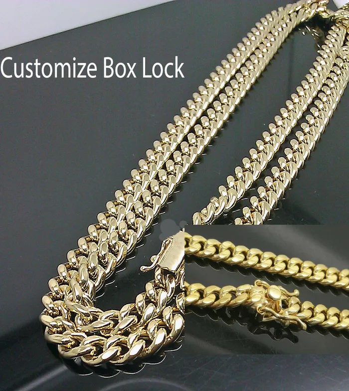 10K Yellow Gold Mens 6mm Miami Cuban Chain With Box Lock 26 LongReal Gold Gold and Diamond Necklaces 10K Yellow Gold Mens 6mm Miami Cuban Chain With Box Lock 26 LongReal Gold Gold and Diamond Necklaces
