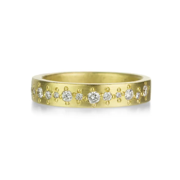 4mm Band with Diamonds Annie Fensterstock Rings