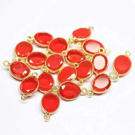 5pc 17mm Fire Opal Quartz Oval 925 Sterling Silver Gold Vermeil Connector Finding Quartz Connector Beads Supplies USA Rings 5pc 17mm Fire Opal Quartz Oval 925 Sterling Silver Gold Vermeil Connector Finding Quartz Connector Beads Supplies USA Rings