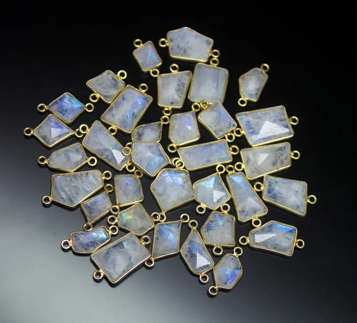 Beads Supplies USA Rings 5 pcs 1521mm Moonstone Step Cut Shaped 925 Sterling Silver Connector Jewelry Finding Moonstone Connector Beads Supplies USA Rings 5 pcs 1521mm Moonstone Step Cut Shaped 925 Sterling Silver Connector Jewelry Finding Moonstone Connector