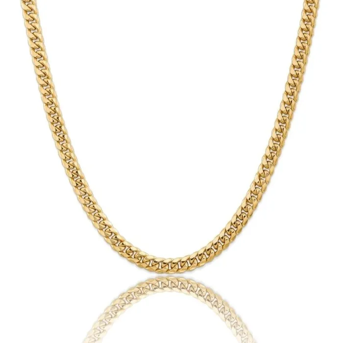 Bling Proud PreStyled Sets Solid 14K Gold Cuban Link Chain 6MM