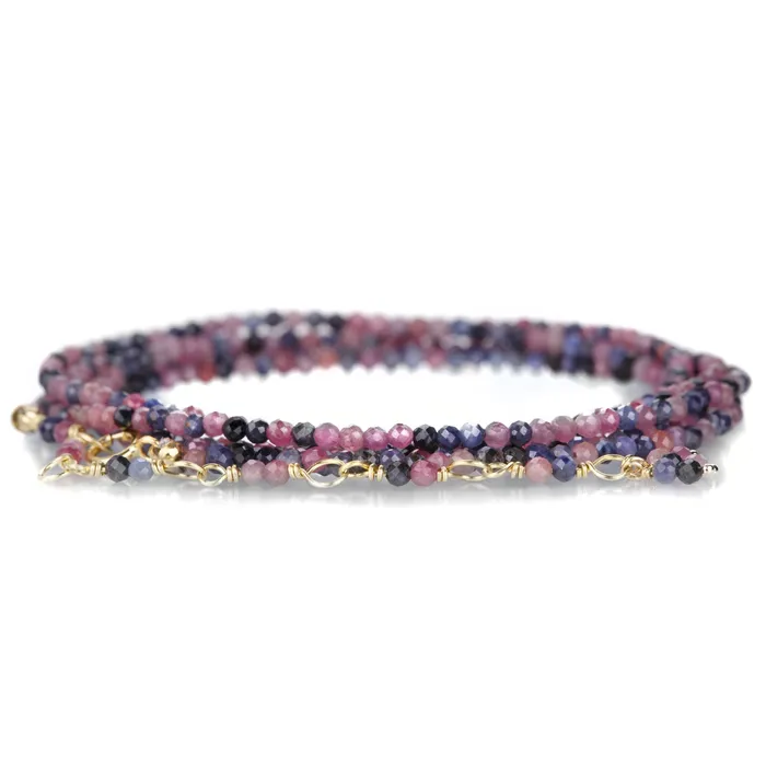 Bracelets Anne Sportun Pink Blue Sapphire Wrap Bracelet 34
