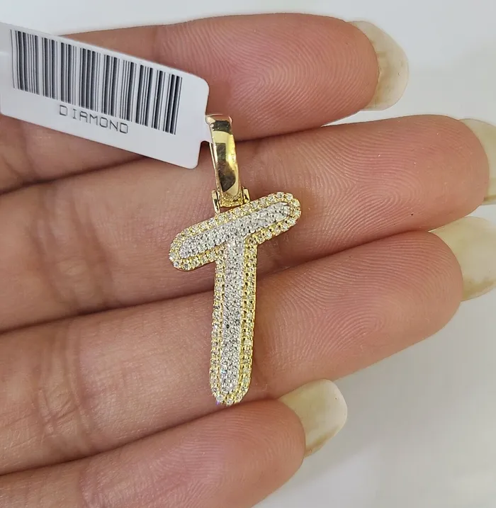 Charm Necklaces Globalwatches10 10k Yellow Gold Diamond T Charm Pendant Initial Alphabet Letter Real Genuine Charm Necklaces Globalwatches10 10k Yellow Gold Diamond T Charm Pendant Initial Alphabet Letter Real Genuine