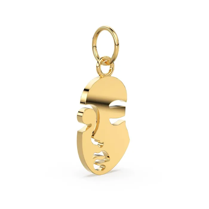 Charm Necklaces Jalvi Co Solid Gold Face Cutout Charm Pendant Pendant Human Face Charm Portrait Pendant Charm Necklaces Jalvi Co Solid Gold Face Cutout Charm Pendant Pendant Human Face Charm Portrait Pendant