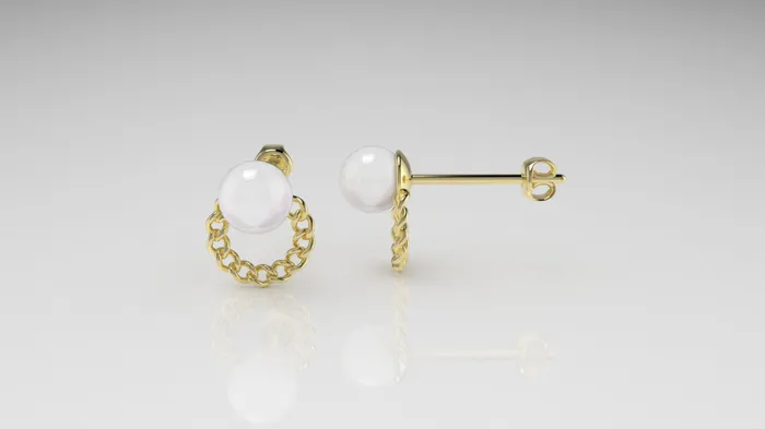 Earrings 14k Yellow Gold Earrings with 2 PEARL of 65mm each JCM DESIGN JEWELRY Earrings 14k Yellow Gold Earrings with 2 PEARL of 65mm each JCM DESIGN JEWELRY