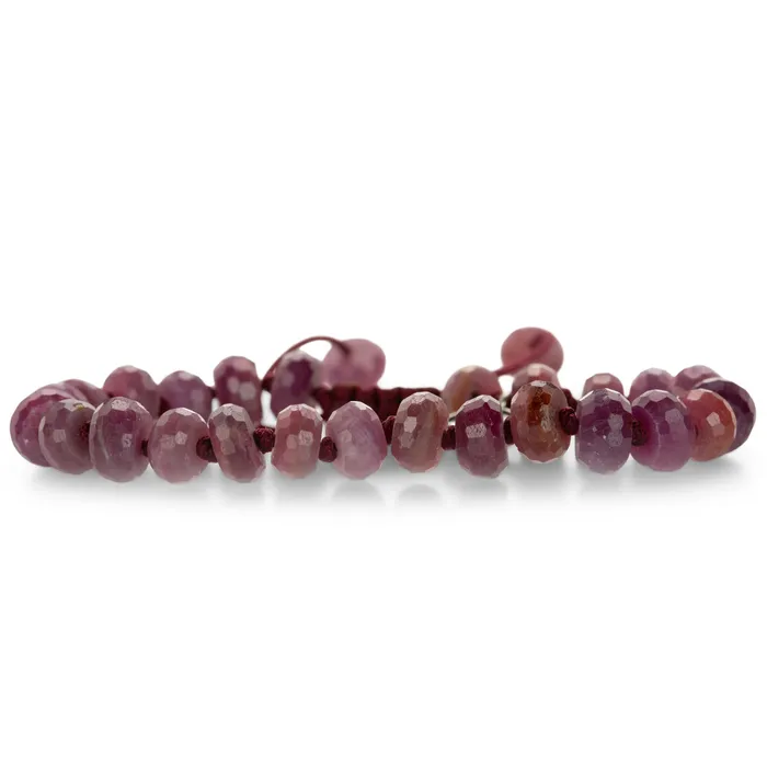 Faceted 8mm Ruby Beaded Bracelet Joseph Brooks Bracelets