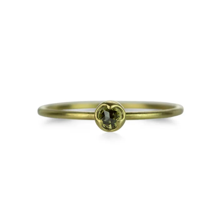 Gabriella Kiss Rings 18k Round Champagne Diamond Ring