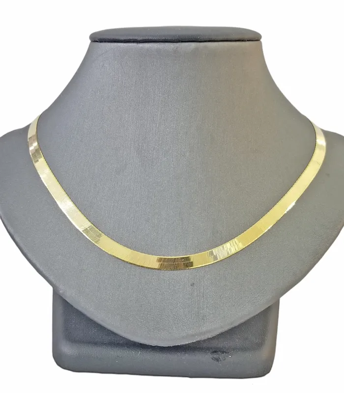 Gold and Diamond Necklaces Real 10K Yellow Gold 5mm Herring Bone Chain Necklace 20 Inch Lobster lock Gold and Diamond Necklaces Real 10K Yellow Gold 5mm Herring Bone Chain Necklace 20 Inch Lobster lock