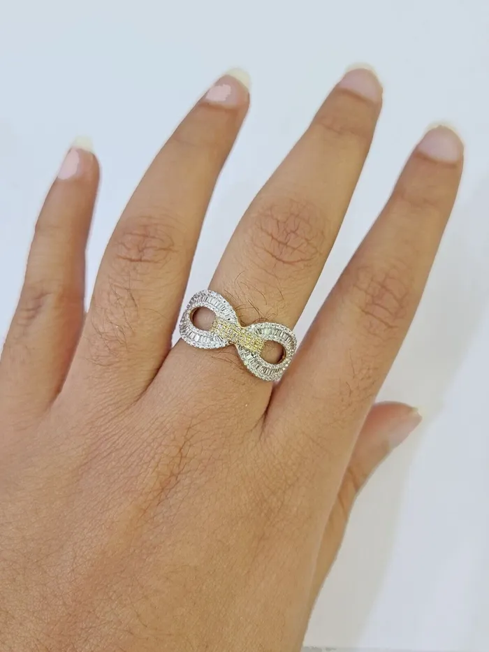 Gold and Diamond Rings Real 10k Yellow Gold Diamond Ladies Ring Women Casual Engagement Wedding