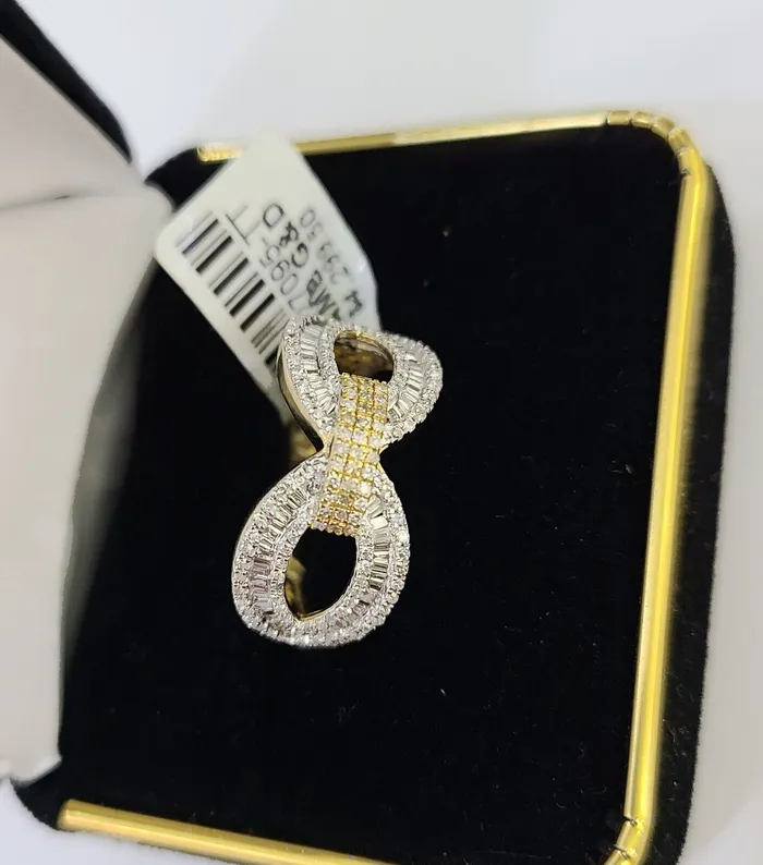 Gold and Diamond Rings Real 10k Yellow Gold Diamond Ladies Ring Women Casual Engagement Wedding