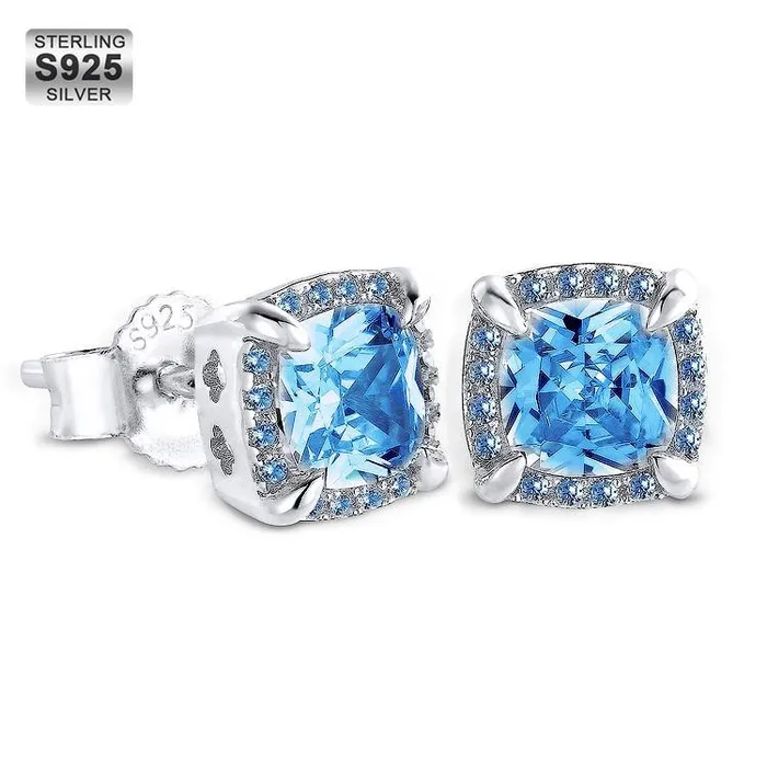 Iced Out Square Stud Diamond Earrings KRKC Earrings