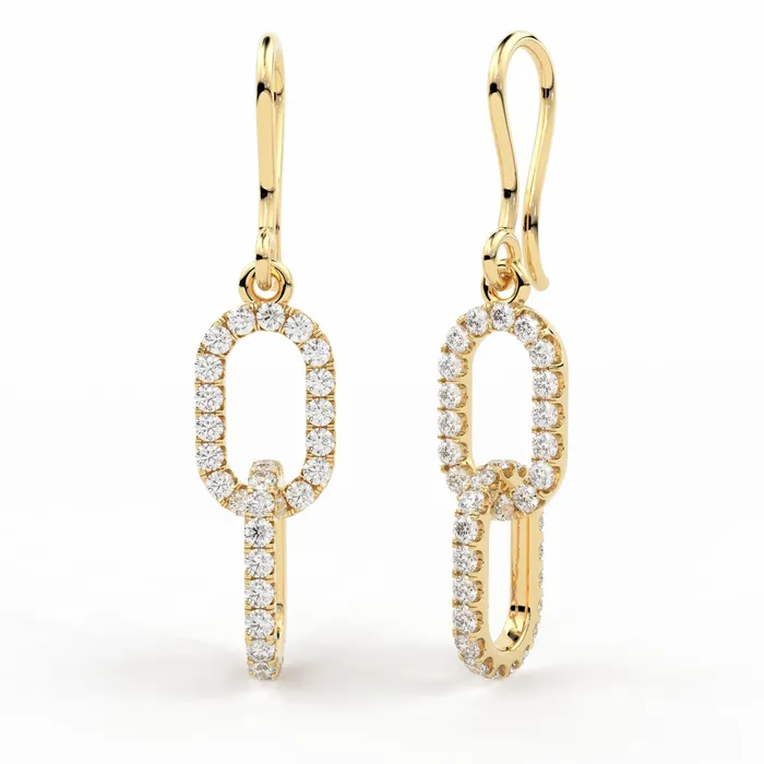 Jalvi Co Double Link Diamond Dangle Earrings 14K Solid Gold Earring Pave Diamond Earrings Link Chain Dangle Drop Earrings Gift for Her Earrings Jalvi Co Double Link Diamond Dangle Earrings 14K Solid Gold Earring Pave Diamond Earrings Link Chain Dangle Drop Earrings Gift for Her Earrings